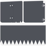 Lawn Edging 20 pcs 103 x 20 cm Steel Anthracite 8008378