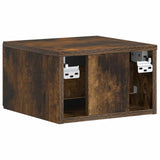 Wall-Mounted Bedside Cabinet 2 pcs Smoked Oak 34.5 x 33 x 20 cm 899116