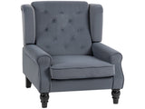 Wingback Accent Chair, Retro Upholstered Button Tufted Occasional Chair for Living Room and Bedroom, T3398P378080