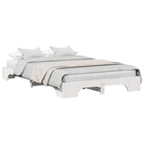 Bed Frame White 140 x 190 cm Solid Pine Wood 872867