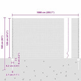 Welded Wire Fence 10 x 1.2 m Hot-Dip Galvanised Steel 3336967