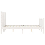 Bed Frame without Mattress White 140x200 cm Solid Wood Pine 3192752
