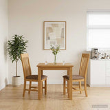 Dining Chair 2 pcs Solid Oak Wood Grey 45 x 59.5 x 100 cm 42039161