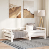 Pull-out Day Bed without Mattress White 90x190 cm 814655