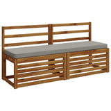 2-Piece Bench Cushions VUGHT 2 pcs 100% Polyester Grey 951439