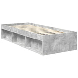 Bed Frame Concerte Grey 75 x 190 cm Solid Pine Wood 3410666