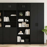 Storage Cabinet with Shelves Black Oak 70 x 42.5 x 225 cm 3446669
