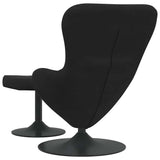 Egg Chair with Footstool Black 63 x 73 x 90 cm Velvet 42002750