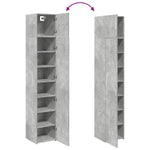 Slim Storage Cabinet Concrete Grey 40x42.5x225 cm Engineered Wood 3281276
