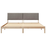 Bed Frame with Headboard Brown 200 x 200 cm Solid Pine Wood 3394401
