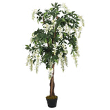 Artificial Wisteria Tree 560 Leaves 80 cm Green and White 359006