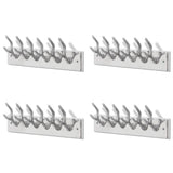 Wardrobe Coat Hooks 4 pcs Silver Aluminium 278753