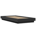 Bed Frame with LED Lights without Mattress Black 100x200cm 3281113