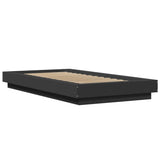 Bed Frame with LED Lights without Mattress Black 100x200cm 3281113