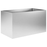 Garden Planter 2 pcs Silver 80 x 50 x 50 cm Galvanised Steel 8005271