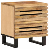 Bedside Cabinets 2 pcs 40x34x46 cm Solid Wood Rough Mango 377427