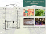 Decorative Garden Arch, with Gate - Black T3398P317762