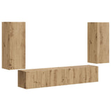 TV Wall Cabinet Set 4 pcs Artisan Oak Engineered Wood 3408924