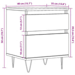 ZNTS Bedside Cabinets 2 pcs Artisan Oak 40x35x50 cm Engineered Wood 857419