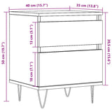 ZNTS Bedside Cabinets 2 pcs Artisan Oak 40x35x50 cm Engineered Wood 857419