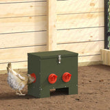 Chicken Feeder 2 pcs Olive Green 40.5 x 25 x 38 cm 879985