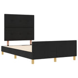 ZNTS Bed Frame Black 120x200 cm Fabric 3344720