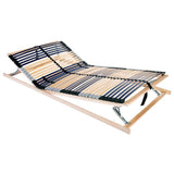 Slatted Bed Base Manual Brown 100 x 190 cm Solid Beech Wood 42015265