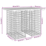 Garden Table Gabion Design 100x70x72 cm Solid Wood Douglas 834363