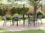 Garden Dining Set 5 pcs Anthracite Powder-Coated Steel 3379284