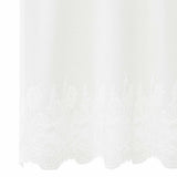 Lace Curtain with Curtains Floral White 300 x 1200 cm Polyester 4107864