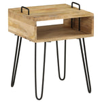 ZNTS Bedside Table Solid Mango Wood 40x34x47 cm 246019