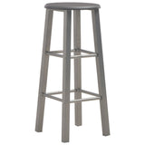 3 Piece Bar Set Wood and Steel Anthracite 284397