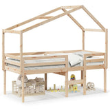 High Sleeper Bed without Mattress 90x190 cm Single Solid Wood Pine 3282058