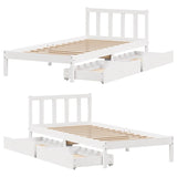 Bed Frame without Mattress White 90x200 cm Solid Wood Pine 3301470