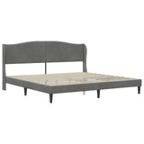 Bed Frame with Headboard Dark Grey 180 x 200 cm Velvet 42027951