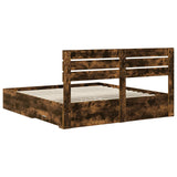 Bed Frame with Drawer with Headboard Manual Engineered Wood 3411618