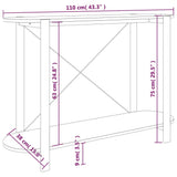 Console Table White 110x38x75 cm Engineered Wood 345690