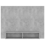 Wall TV Cabinet Concrete Grey 120x23.5x90 cm Engineered Wood 808273