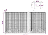 Gabion with 5 mm Wire and 5x5 cm Mesh 900x30x200 cm 3464220