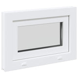 Tilt Basement Window RISOR 60 x 45 cm PVC and Clear Plain Glass 42047796