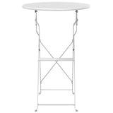 Bistro Table Folding White 50 x 71 cm Powder-coated Steel 42002962