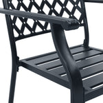 Stackable Garden Chair Set 5 pcs Anthracite Powder-coated Steel 3283769
