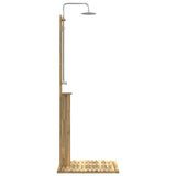 Outdoor Shower 217 cm Solid Acacia Wood and Stainless Steel 903111