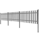 Picket Fence with Posts 3 pcs WPC 600x60 cm 42826