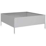 Garden Raised Bed 100x100x25 cm Galvanised Steel 851036