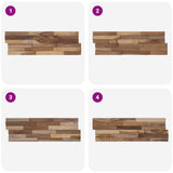 Wall Panel 10 pcs Natural 56 x 18 x 2 cm Solid Teak wood 42046657