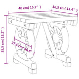 Garden Footstool 40x36.5x38.5 cm Solid Wood Fir 365110