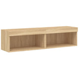 TV Cabinets with LED Lights 2 pcs Sonoma Oak 60x30x30 cm 837132