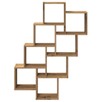 ZNTS Wall Cube Shelf Artisan Oak 90x15x119.5 cm Engineered Wood 856597