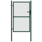 ZNTS Fence Gate Steel 100x125 cm Green 145733